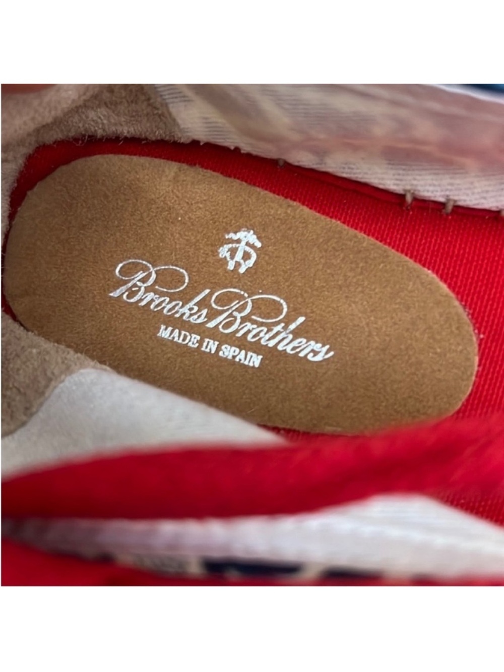 NIB Brooks Brothers Lace Up Espadrilles in French Toile Indigo Print - Picture 4 of 16